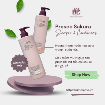 [Mẫu mới] Cặp dầu gội xả Sakura Prosee 700ml PS3PC3
